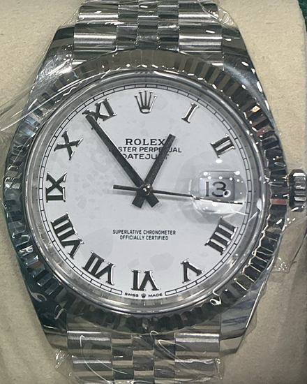 2021 Rolex Datejust 41MM White Dial Jubilee Bracelet (126334)