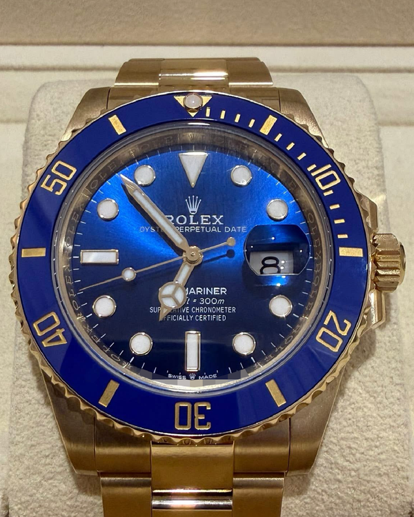 2024 Rolex Submariner Date "Bluesy" 41MM Blue Dial Yellow Gold Oyster Bracelet (126618LB)