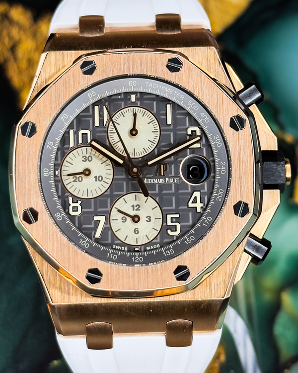 Audemars Piguet Royal Oak Offshore "Half-brick" 42MM Rhodium Dial Rubber Strap (26470OR.OO.A125CR.01)