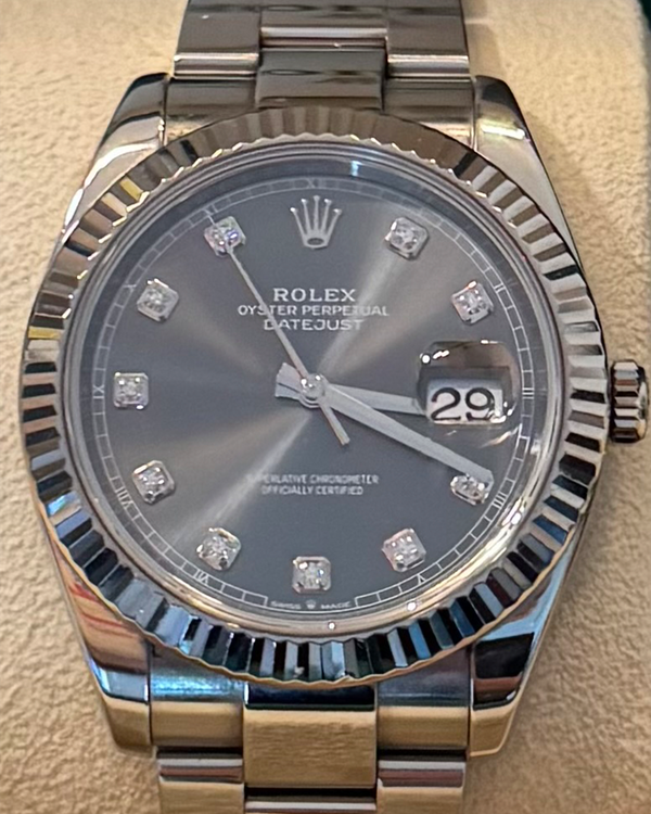 2022 Rolex Datejust 41MM Slate Dial Oyster Bracelet (126334)