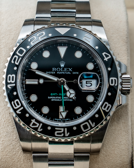 2010 Rolex GMT-Master II 40MM Black Dial Oyster Bracelet (116710LN)