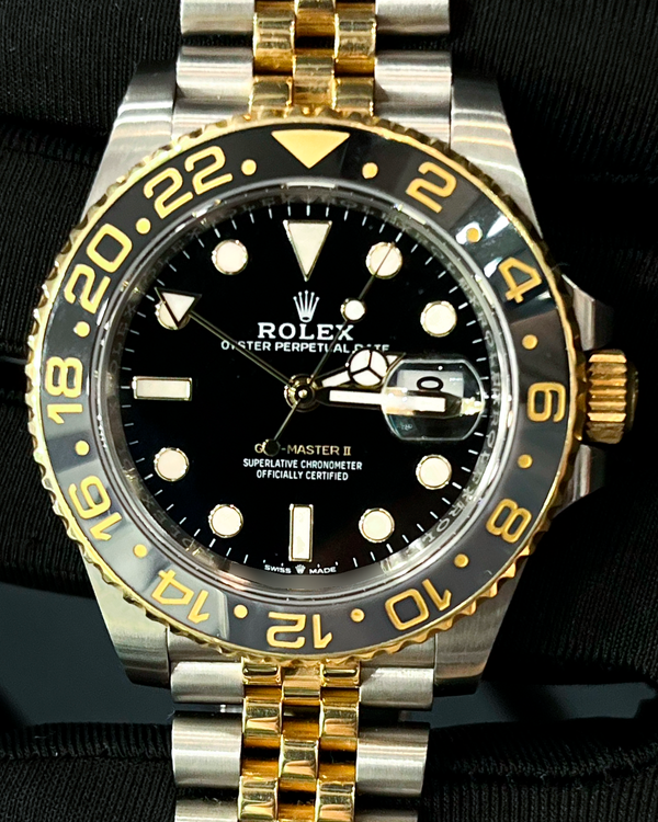 2023 Rolex GMT-Master II "Bumblebee" 40MM Black Dial Two-Tone Jubilee Bracelet (126713GRNR)
