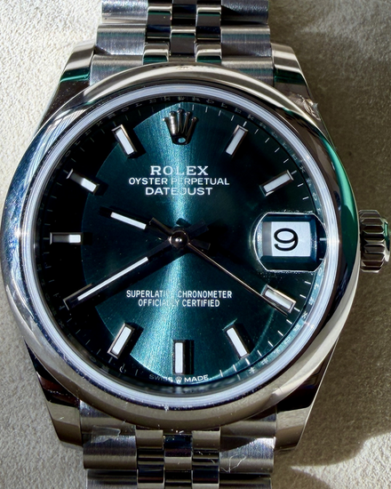 2026 Rolex Datejust 31MM Green Dial Super Jubilee Bracelet (278240)