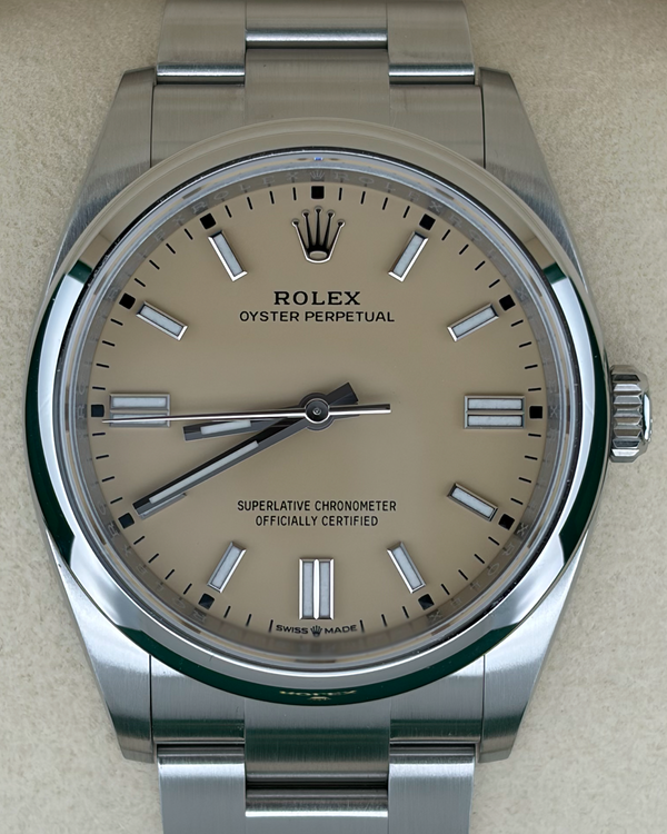 2026 Rolex Oyster Perpetual 36MM Beige Dial Oyster Bracelet (126000)