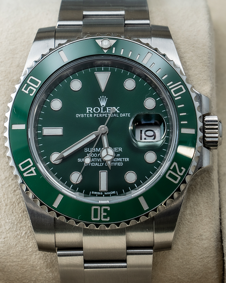 2013 Rolex Submariner Date "Hulk" 40MM Green Dial Oyster Bracelet (116610LV)