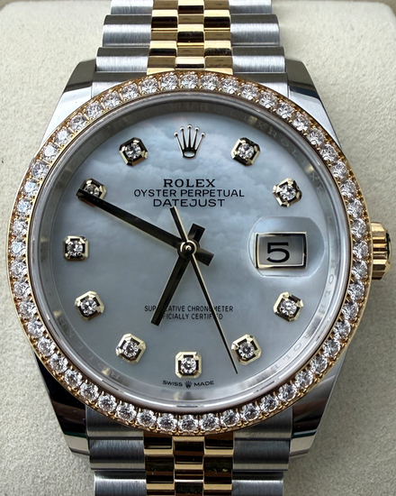 2025 Rolex Datejust 36MM Mother of Pearl Dial Two-Tone Jubilee Bracelet (126283RBR)