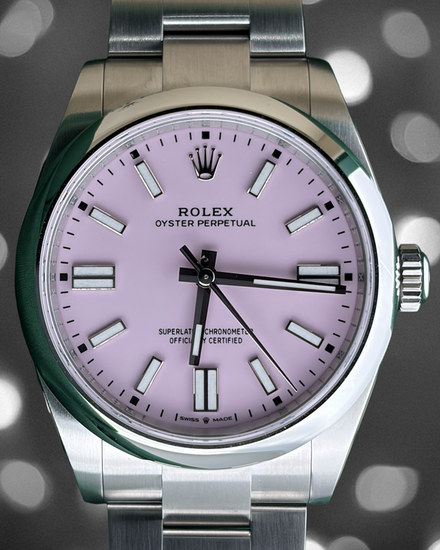 No Reserve - 2025 Rolex Oyster Perpetual 41MM Pink Dial Oyster Bracelet (134300)