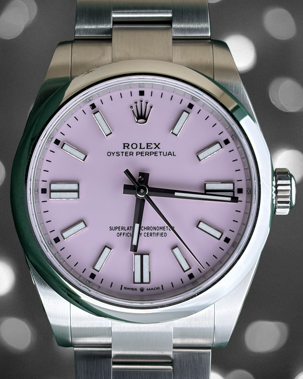 No Reserve - 2025 Rolex Oyster Perpetual 41MM Pink Dial Oyster Bracelet (134300)