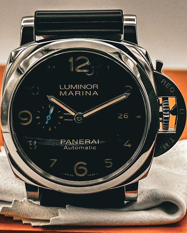 2019 Panerai Luminor Marina 1950 3 Days 44MM Black Dial Rubber Strap (PAM01359)