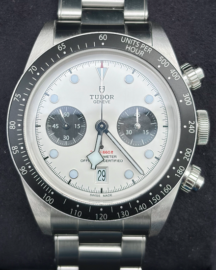 No Reserve - 2023 Tudor Black Bay Chrono "Panda" 41MM White Dial Steel Bracelet (79360N)