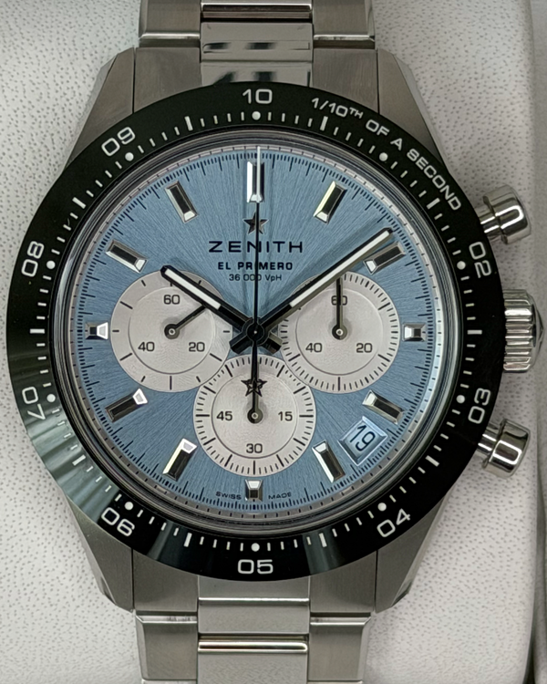 2024 Zenith Chronomaster Sport "Yoshida" L.E. 41MM Ice Blue Dial Steel Bracelet (03.3106.3600/55.M3100)