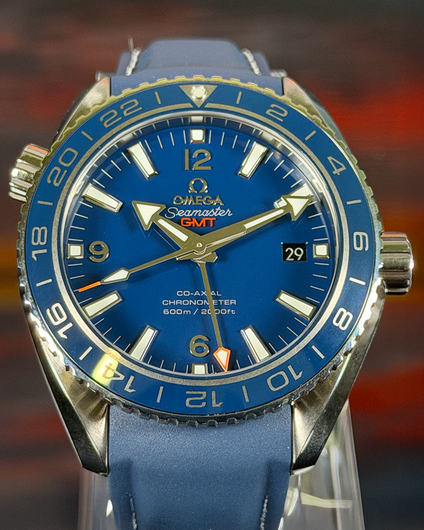 Omega Seamaster Planet Ocean 600M GMT 43.5MM Blue Dial Rubber Strap (232.92.44.22.03.001)