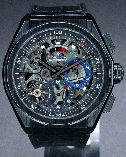 2019 Zenith Defy El Primero 21 44MM Skeleton Dial Leather Strap (49.9000.9004/78.R582)