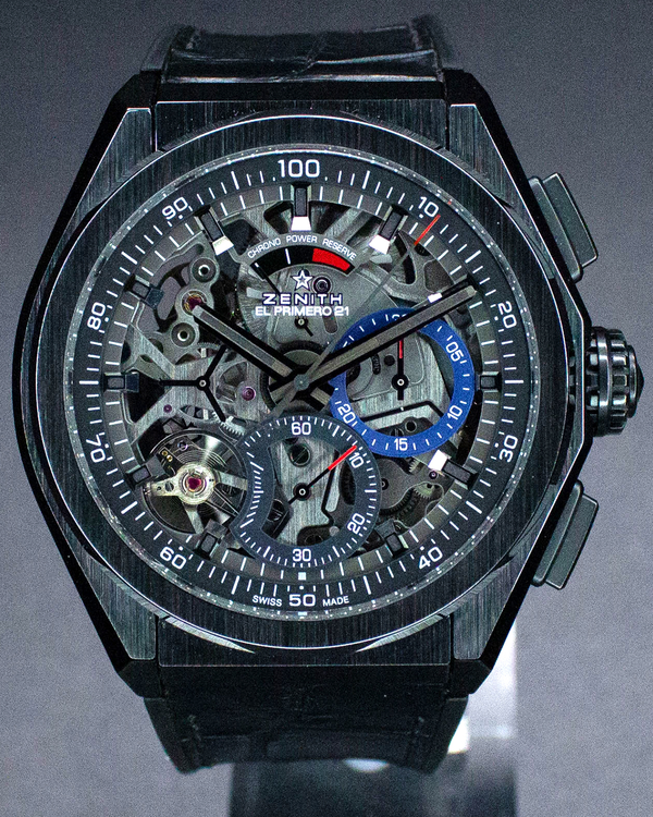 2019 Zenith Defy El Primero 21 44MM Skeleton Dial Leather Strap (49.9000.9004/78.R582)