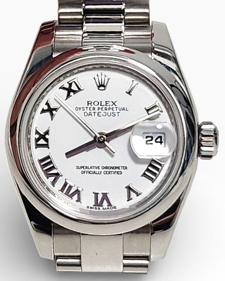 Rolex Lady-Datejust 26MM White Dial Oyster Bracelet (179160)