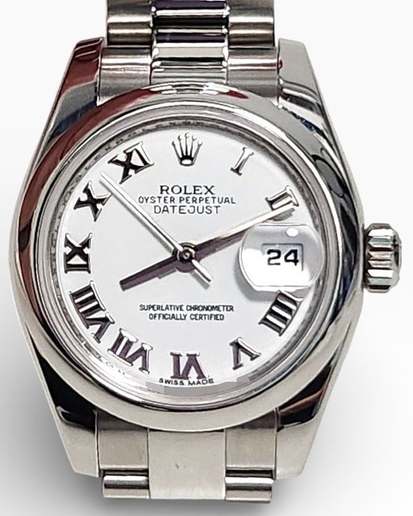 Rolex Lady-Datejust 26MM White Dial Oyster Bracelet (179160)