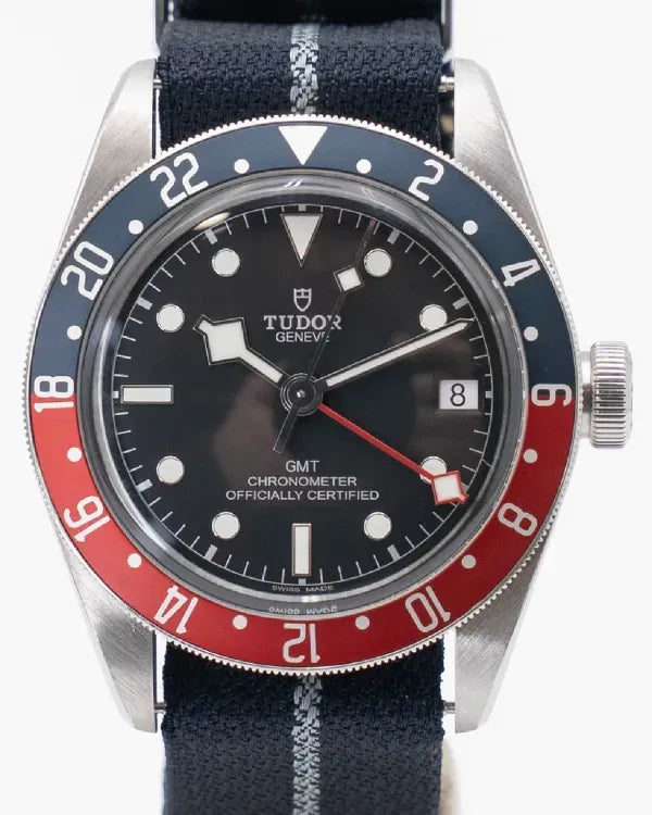 Tudor Black Bay GMT "Pepsi" 41MM Black Dial Textile Strap (79830RB)