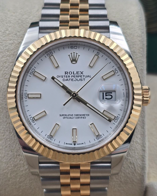 2022 Rolex Datejust 41MM White Dial Two-Tone Jubilee Bracelet (126333)