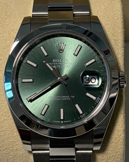 2024 Rolex Datejust 41MM Green Dial Oyster Bracelet (126300)