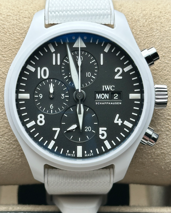 2023 IWC Schaffhausen Pilot Chronograph Top Gun "Lake Tahoe" 44MM Black Dial Rubber Strap (IW389105)