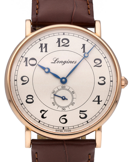 Longines Presence Heritage Classic 38.5MM Silver Dial Leather Strap (L4.785.8)