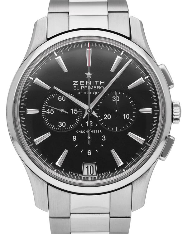 Zenith Captain Chronograph 42MM Black Dial Steel Bracelet (03.2110.400)