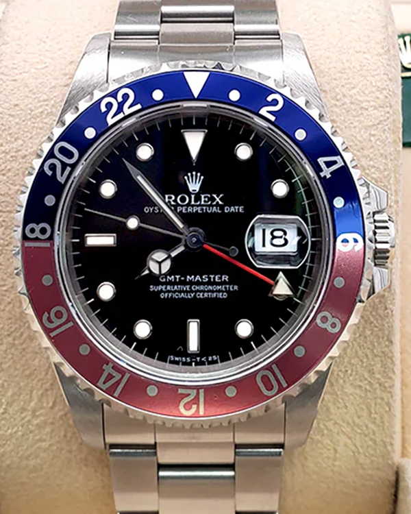 1998 Rolex GMT-Master "Pepsi" 40MM Black Dial Oyster Bracelet (16700)