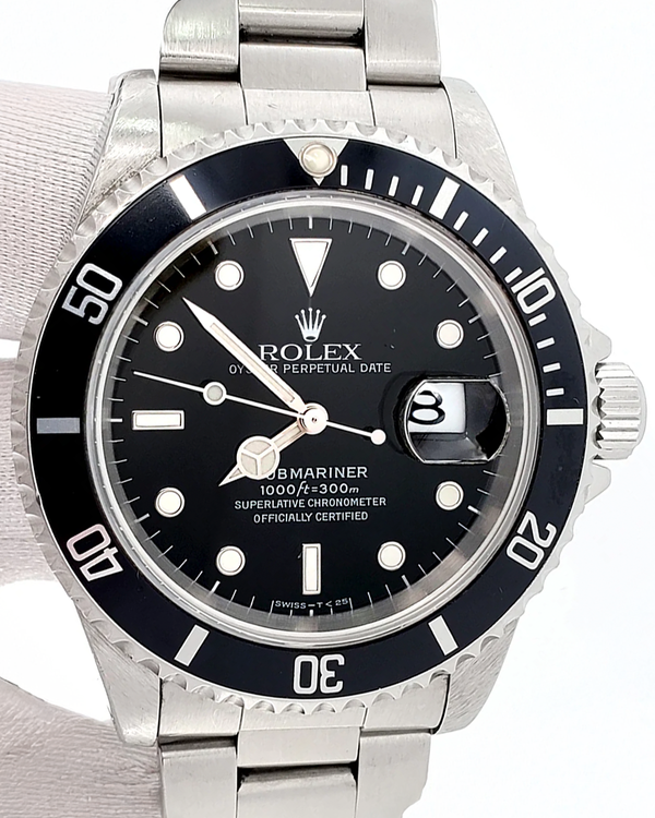1997 Rolex Submariner Date 40MM Black Dial Oyster Bracelet (16610)