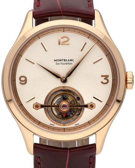 2018 Montblanc Heritage Chronométrie Exo Tourbillon Slim 40.5MM White Dial Leather Strap (MB118470)