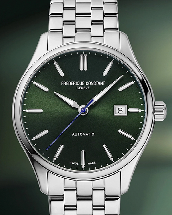 2025 Frederique Constant Classics 40MM Green Dial Steel Bracelet (FC-303GR5B6B)