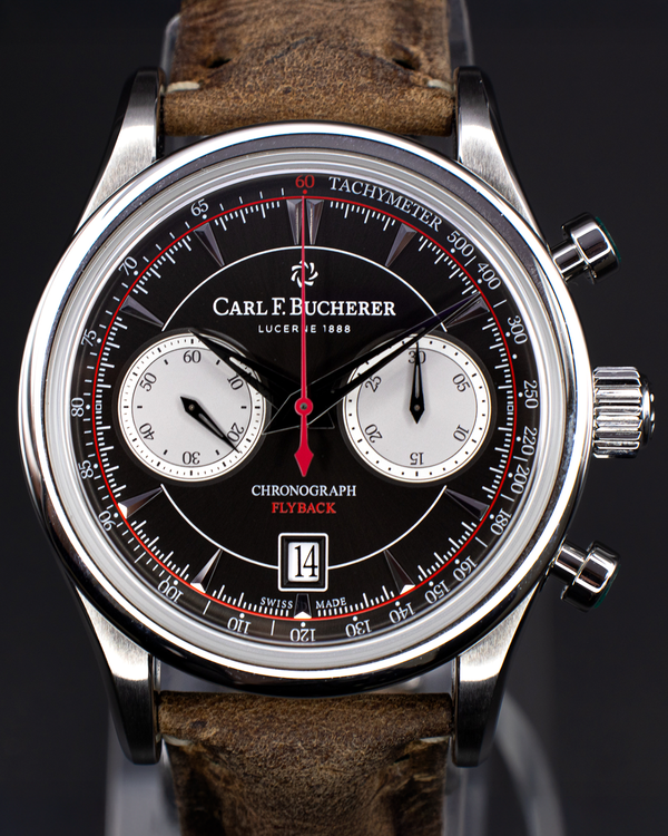 2019 Carl F. Bucherer Manero Flyback 43MM Black Dial Leather Strap (00.10919.08.33.02)