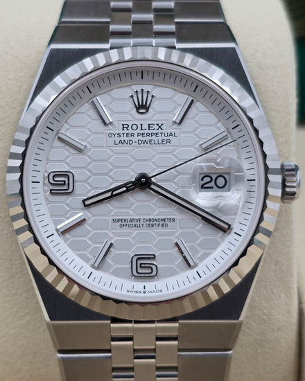 2026 Rolex Land-Dweller 40MM White Dial Flat Jubilee Bracelet (127334)