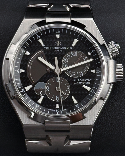 2012 Vacheron Constantin Overseas Dual Time 42MM Black Dial Steel Bracelet (47450/B01A-9227)