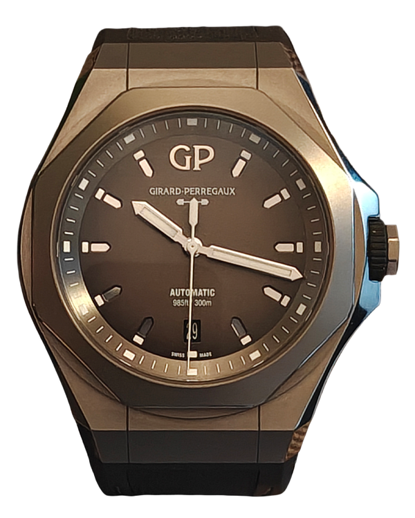 2021 Girard Perregaux Laureato "Absolute Ti 230" L. E. 44MM Grey Dial Rubber Strap (81070-21-001-FB6A)