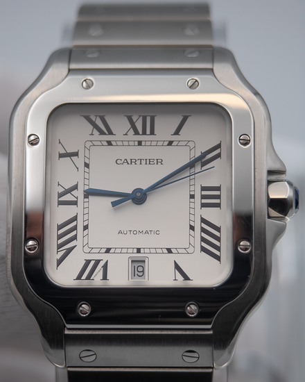 2018 Cartier Santos De Cartier 39.8MM Silver Dial Steel Bracelet (WSSA0009)