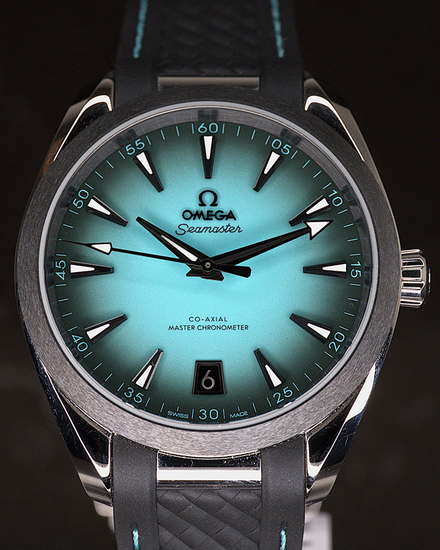 2025 Omega Seamaster Aqua Terra 150M 41MM Turquoise Dial Rubber Strap (220.32.41.21.03.001)