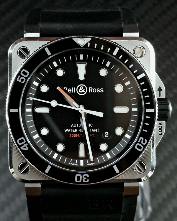 2021 Bell & Ross BR 03-92 Diver 42MM Black Dial Rubber Strap (BR0392-D-BL-ST/SRB)