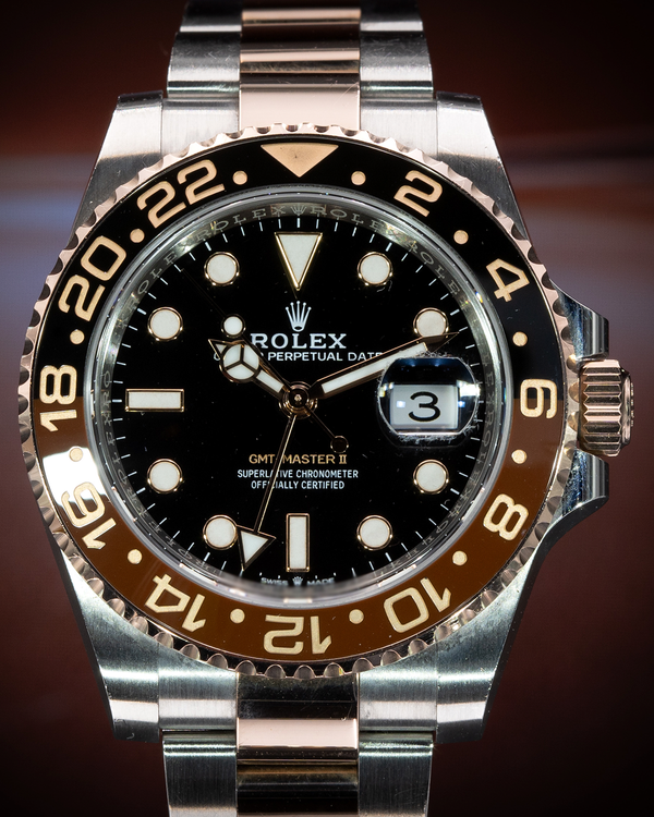 2023 Rolex GMT-Master II "Rootbeer" 40MM Black Dial Two-Tone Oyster Bracelet (126711CHNR)