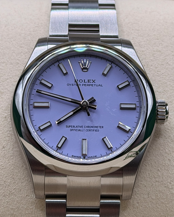 2026 Rolex Oyster Perpetual 31MM Lavender Dial Oyster Bracelet (277200)
