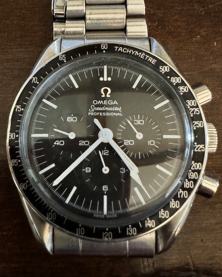 1967 Omega Speedmaster Professional Moonwatch 42MM Black Dial Steel Bracelet (145.012-67)