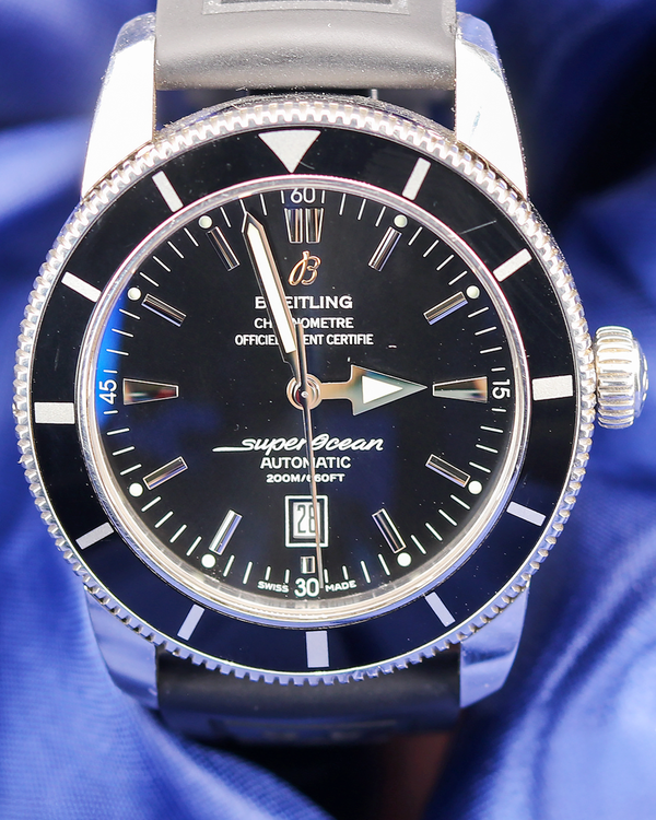 No Reserve - 2011 Breitling Superocean Heritage S.E. 46MM Black Dial Rubber Strap (A17320)