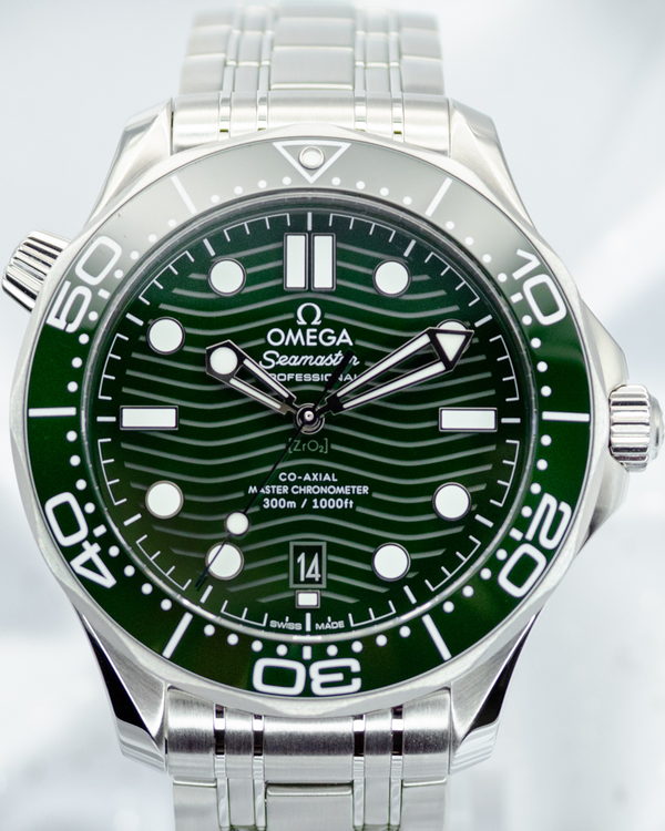 2023 Omega Seamaster Diver 300M "Seaweed" 42MM Green Dial Steel Bracelet (210.30.42.20.10.001)