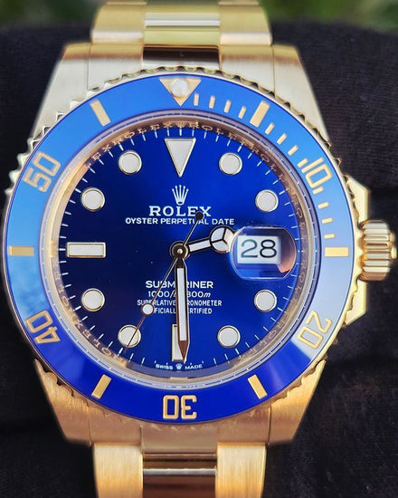 2023 Rolex Submariner Date "Bluesy" 41MM Blue Dial Yellow Gold Oyster Bracelet (126618LB)