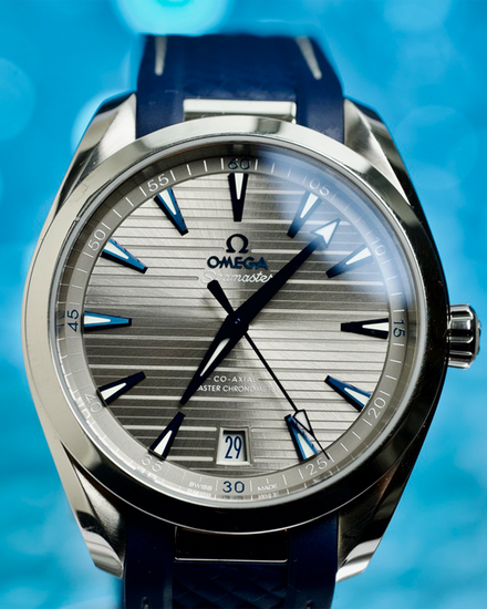 No Reserve - 2023 Omega Seamaster Aqua Terra 150M 41MM Grey Dial Rubber Strap (220.12.41.21.06.001)