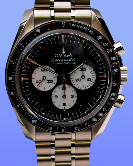 2026 Omega Speedmaster Professional Moonwatch "Reverse Panda" 42MM Black Dial Steel Bracelet (310.30.42.50.01.004)