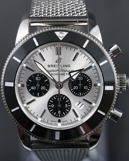 2025 Breitling Superocean Heritage Chronograph 44MM Silver Dial Steel Bracelet (AB0162)