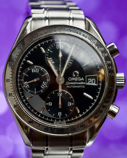 No Reserve - Omega Speedmaster Date 39MM Black Dial Steel Bracelet (3513.50.00)