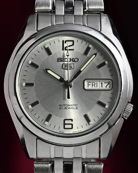 No Reserve - Seiko 5 38MM Silver Dial Steel Bracelet (SNK385K1)