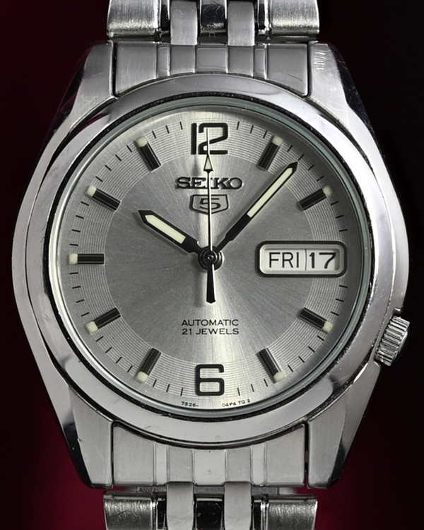 No Reserve - Seiko 5 38MM Silver Dial Steel Bracelet (SNK385K1)