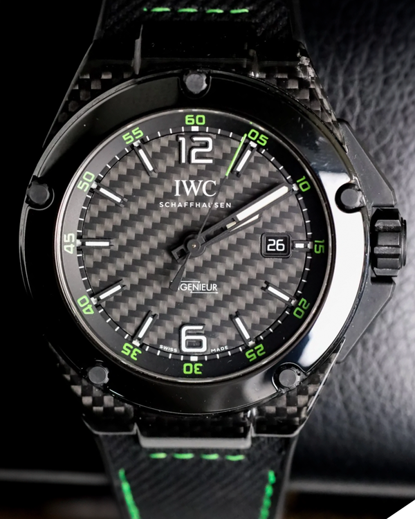 IWC Schaffhausen Ingenieur Performance 46MM Carbon Fiber Dial Rubber Strap (IW322404)